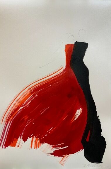 Tangopaar 1 – Bettina Mauel, Ink on Hand made Paper