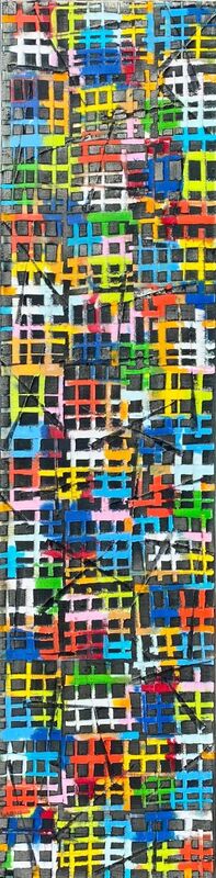 Geometrisch Schwarz – Petra Rös-Nickel, Mixed Media on Canvas