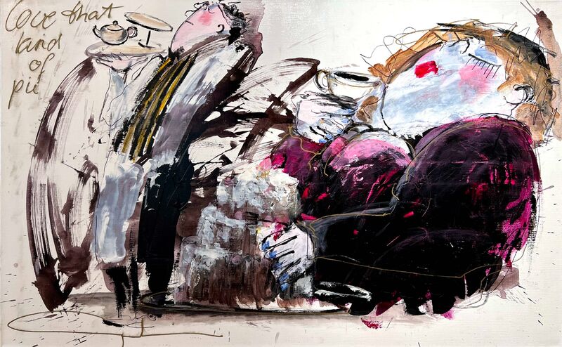 Love That Kind Of Pie – Gerdine Duijsens, Acryl auf Leinwand