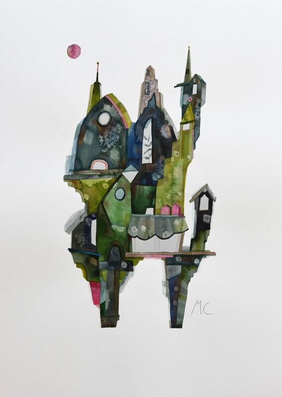 Blue Berry Hills – Maria C.Bernhardsson, Watercolor on paper
