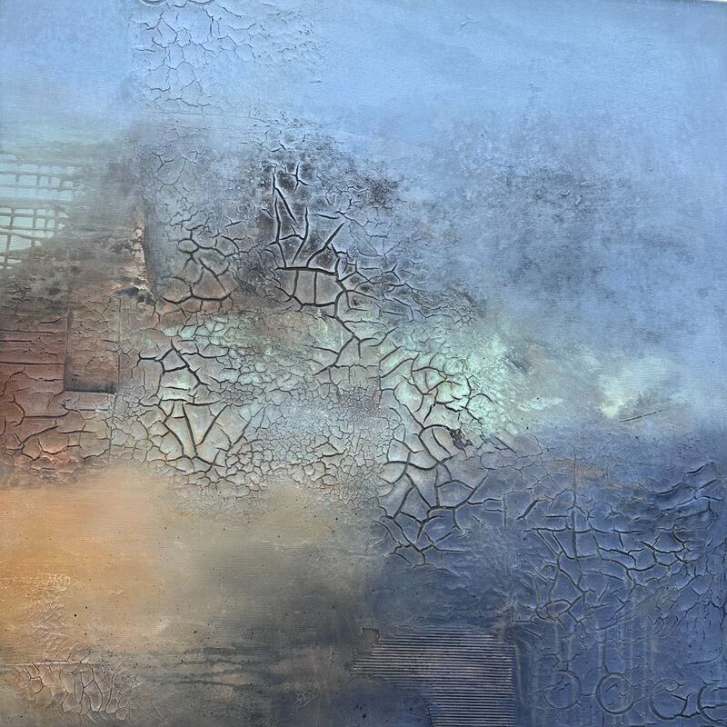 Impression blau – Evelyn Dönicke, Acryl auf Leinwand