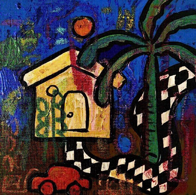 Little house – Valerie Etitinwo, Acrylic on canvas