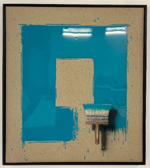 Turquoise Temptation – Carl Smith, Mixed technique on Linen, Resin