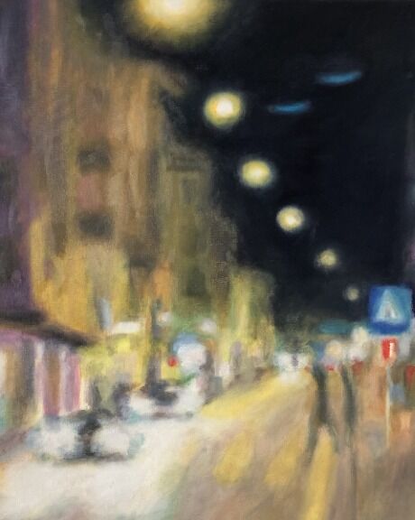 Langstrasse II – Tanja Binder, Öl auf Leinwand