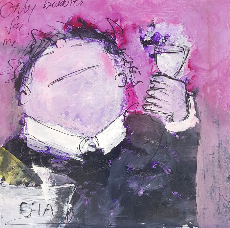 Bill Happy Single – Gerdine Duijsens, Acryl auf Leinwand