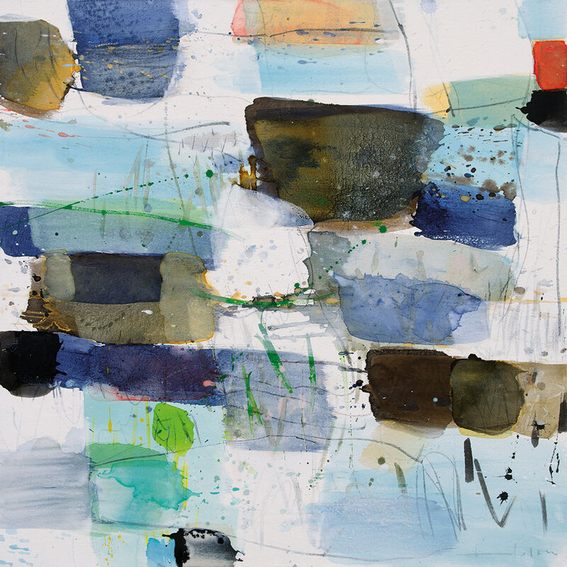 Felsenküste – Greet Helsen, Acrylic on Canvas
