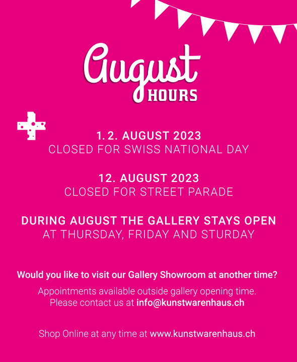 August Opening Hours: August 1, 2023 - August 31, 2023